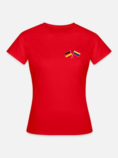 Germany and Venezuela Friendship Flags - Frauen T-Shirt - Rot