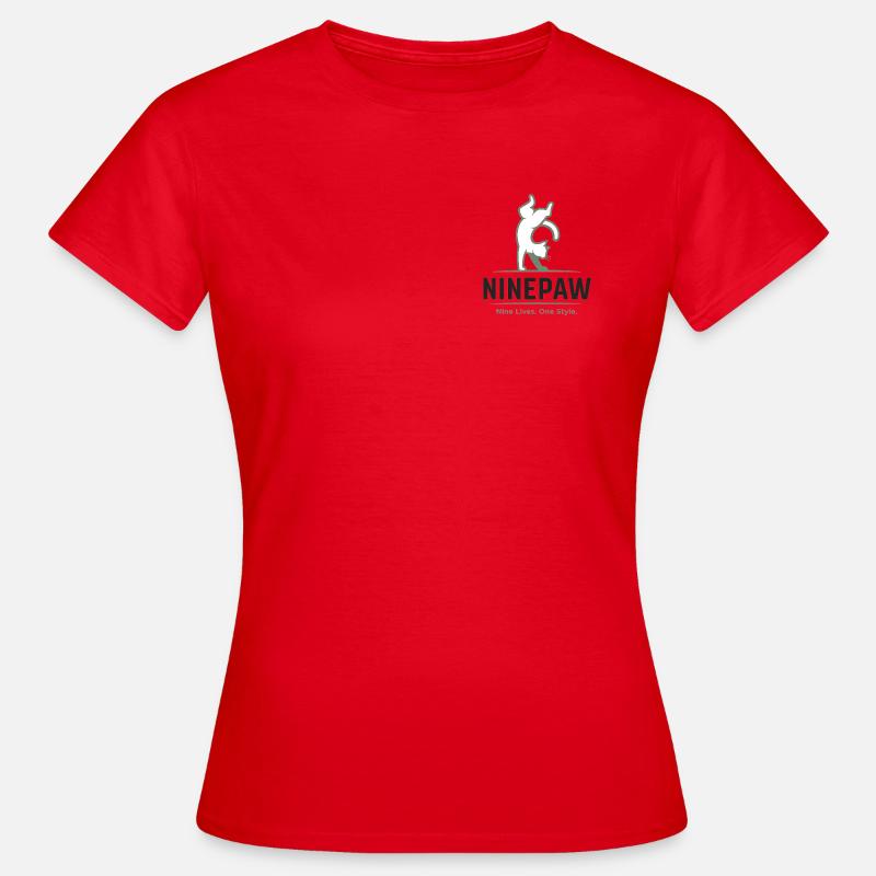 Ninepaw Logo - Maglietta da donna - rosso