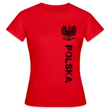 Polska - T-shirt Femme - rouge - Devant - AI Model Female 172 dark (172cm)