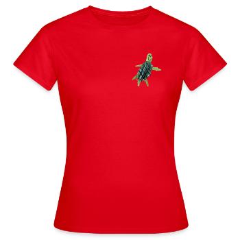 Schildkröte Wachsmalstift - Frauen T-Shirt - Rot - Vorne - AI Model Female 172 dark (172cm)