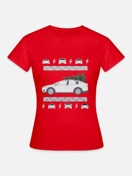 Modell X Weihnachtspullover - Frauen T-Shirt - Rot