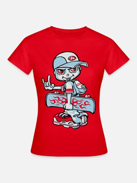Skater boy flex - Frauen T-Shirt - Rot