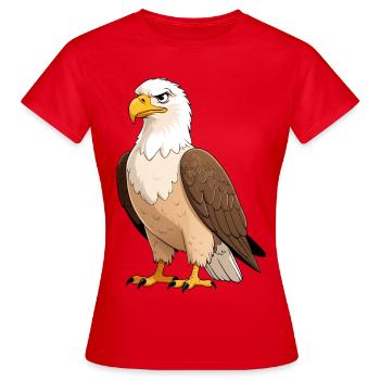 Imperial Eagle Portrait - Women's T-Shirt - red - Front - AI Model Female 172 dark (172cm)
