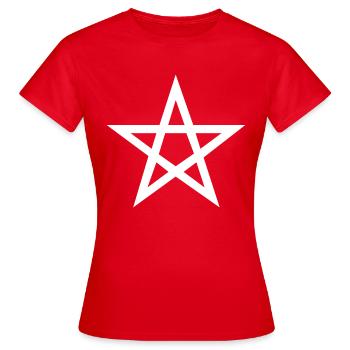 Star of Morocco white - T-shirt Femme - rouge - Devant - AI Model Female 172 dark (172cm)
