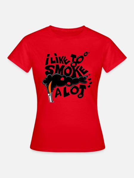 Ich mag viel rauchen - Frauen T-Shirt - Rot