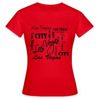 Las Vegas - T-shirt Femme - rouge - Devant - AI Model Female 172 dark (172cm)
