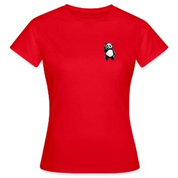 PNDA FCK - Frauen T-Shirt - Rot - Vorne - AI Model Female 172 dark (172cm)