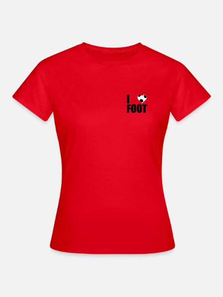 I love foot - Frauen T-Shirt - Rot