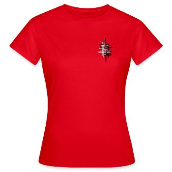 Linien - Frauen T-Shirt - Rot - Vorne - AI Model Female 172 dark (172cm)