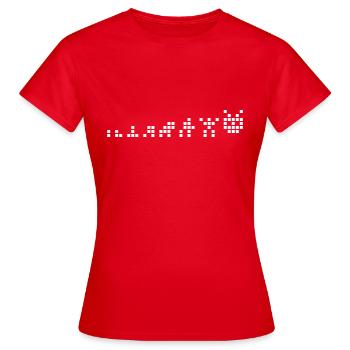 Pixel Evolution - T-shirt Femme - rouge - Devant - AI Model Female 172 dark (172cm)