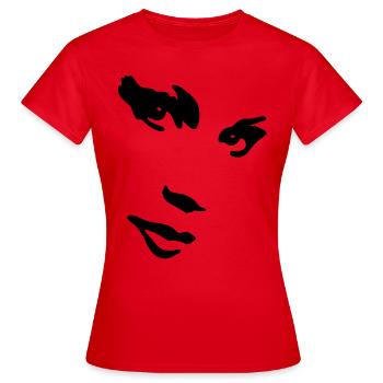 sexy girl, street art - T-shirt Femme - rouge - Devant - AI Model Female 172 dark (172cm)