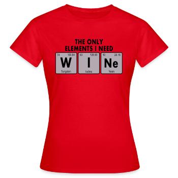 Wein - Chemische Formel - Frauen T-Shirt - Rot - Vorne - AI Model Female 172 dark (172cm)