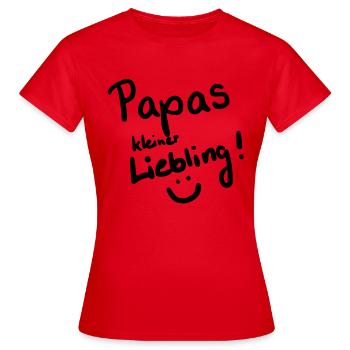 Papas kleiner Liebling ! :) - Frauen T-Shirt - Rot - Vorne - AI Model Female 172 dark (172cm)