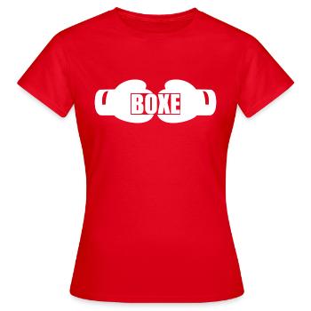 BOXE Gants de boxe - T-shirt Femme - rouge - Devant - AI Model Female 172 dark (172cm)