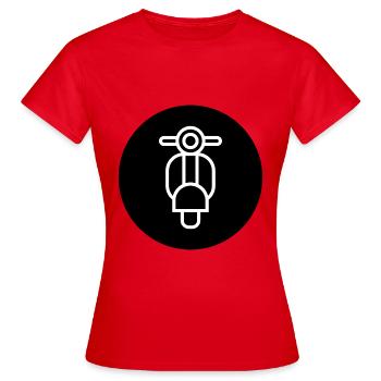 Moped - Frauen T-Shirt - Rot - Vorne - AI Model Female 172 dark (172cm)