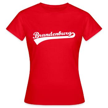 Brandenburg - Frauen T-Shirt - Rot - Vorne - AI Model Female 172 dark (172cm)