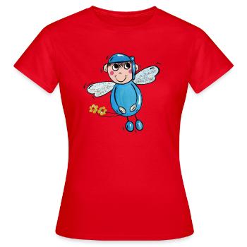 Ange gardien Leon - T-shirt Femme - rouge - Devant - AI Model Female 172 dark (172cm)
