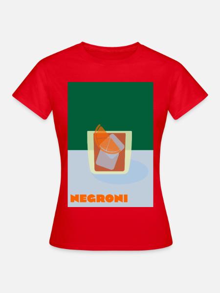 Negroni – Bold Cocktail Print - Frauen T-Shirt - Rot