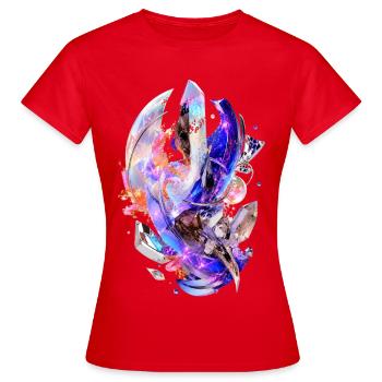 Monolithe de cristal opalin - T-shirt Femme - rouge - Devant - AI Model Female 172 dark (172cm)