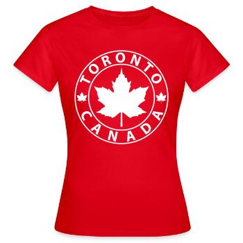 Toronto - T-shirt Femme - rouge - Devant - AI Model Female 172 dark (172cm)