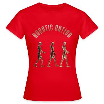 Nation robotique 5 - T-shirt Femme - rouge - Devant - AI Model Female 172 dark (172cm)