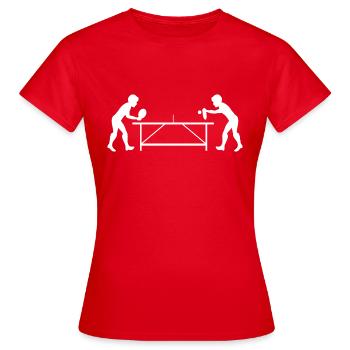 Ping Pong joueur de ping-pong - T-shirt Femme - rouge - Devant - AI Model Female 172 dark (172cm)
