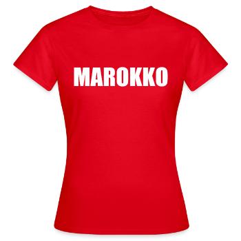 Marokko - Frauen T-Shirt - Rot - Vorne - AI Model Female 172 dark (172cm)