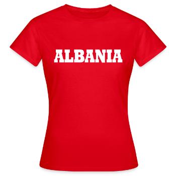Albanie - T-shirt Femme - rouge - Devant - AI Model Female 172 dark (172cm)