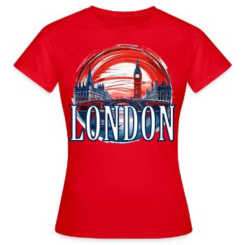 London Big Ben Urlaub Great Britain England - Frauen T-Shirt - Rot - Vorne - AI Model Female 172 dark (172cm)