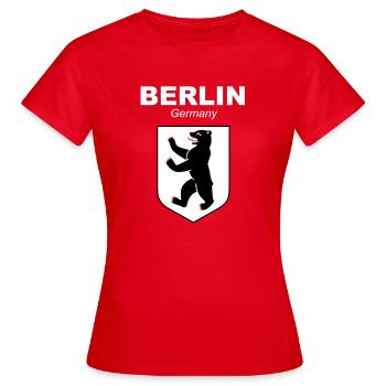 Berlin - T-shirt Femme - rouge - Devant - AI Model Female 172 dark (172cm)