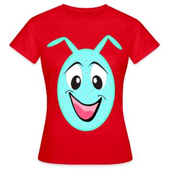 Kawaii Herzchen-Eierfreund - Frauen T-Shirt - Rot - Vorne - AI Model Female 172 dark (172cm)