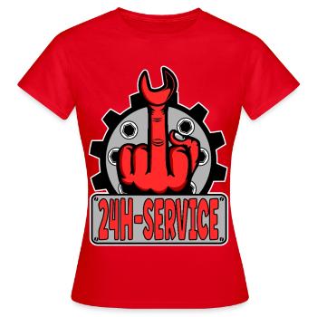 Middle Finger Stinker Finger 24h Service Design Red - Women's T-Shirt - red - Front - AI Model Female 172 dark (172cm)