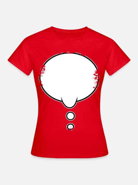 Denkblase used look - Frauen T-Shirt - Rot