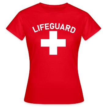 Lifeguard-blanc - T-shirt Femme - rouge - Devant - AI Model Female 172 dark (172cm)
