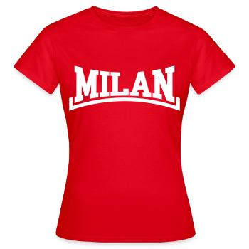 Milan underlined - Women's T-Shirt - red - Front - AI Model Female 172 dark (172cm)