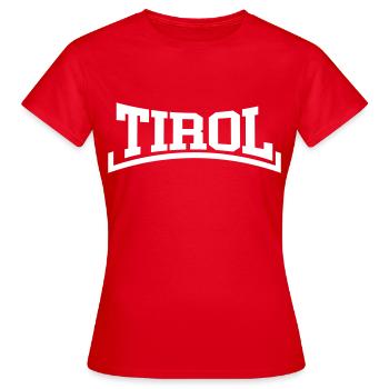 Tirol - Frauen T-Shirt - Rot - Vorne - AI Model Female 172 dark (172cm)