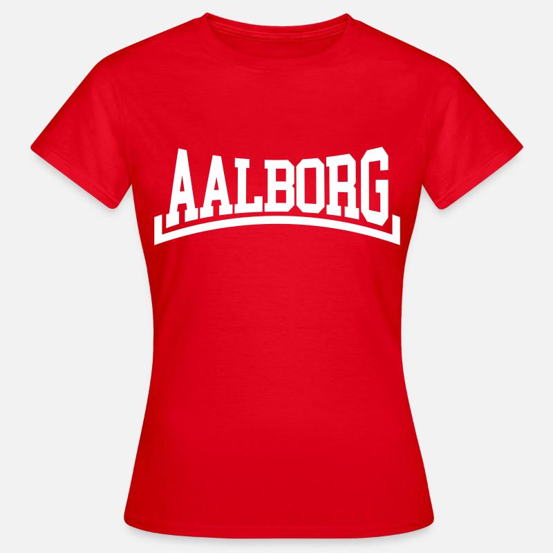 Aalborg - Dame-T-shirt - rød