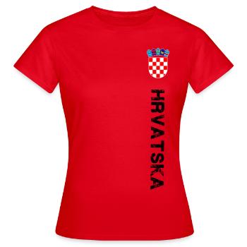 Hrvatska Kroatien Design im Retro Look. - Frauen T-Shirt - Rot - Vorne - AI Model Female 172 dark (172cm)
