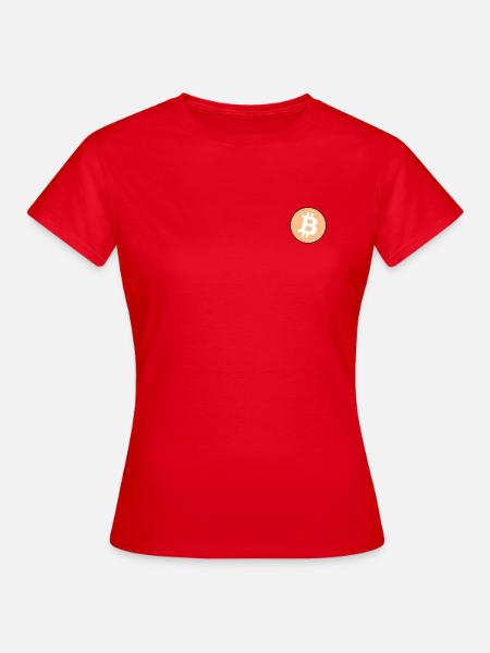 Einfaches Bitcoin-Design - Frauen T-Shirt - Rot