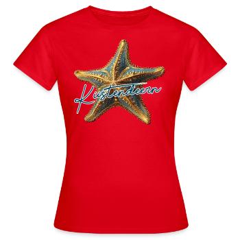 Küstendeern barocker Seestern - Frauen T-Shirt - Rot - Vorne - AI Model Female 172 dark (172cm)