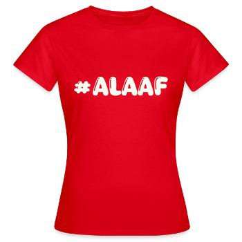 alaaf - Frauen T-Shirt - Rot - Vorne - AI Model Female 172 dark (172cm)