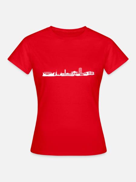 Skyline Kaiserslautern - Frauen T-Shirt - Rot