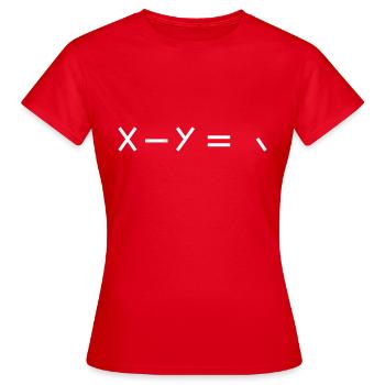 Une soustraction amusante - T-shirt Femme - rouge - Devant - AI Model Female 172 dark (172cm)
