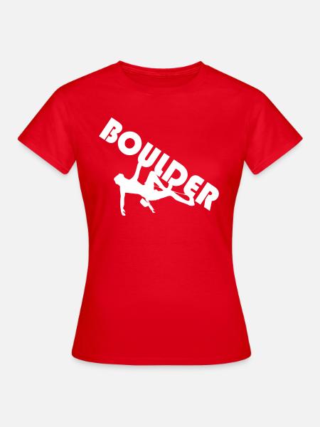 bouldern - Frauen T-Shirt - Rot