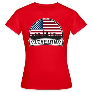 Horizon de Cleveland - T-shirt Femme - rouge - Devant - AI Model Female 172 dark (172cm)