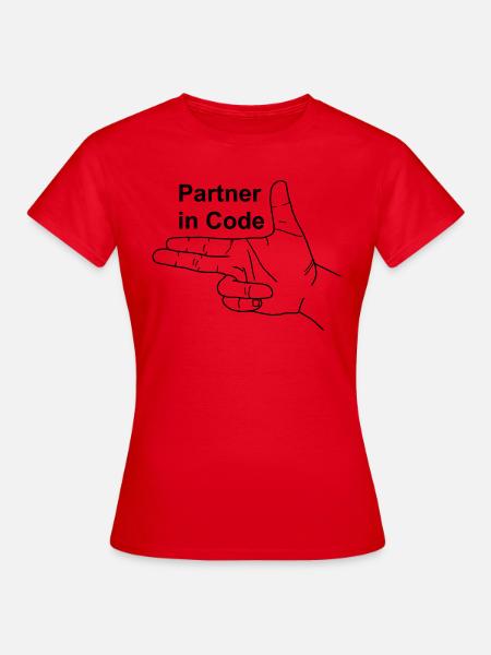 Partner in Code - Frauen T-Shirt - Rot