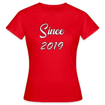 Since 2019 - Frauen T-Shirt - Rot - Vorne - AI Model Female 172 dark (172cm)