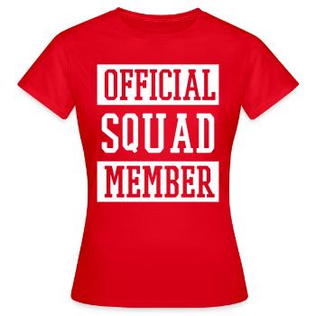 Squad Member - Frauen T-Shirt - Rot - Vorne - AI Model Female 172 dark (172cm)