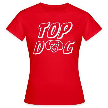 TOP DOG - Frauen T-Shirt - Rot - Vorne - AI Model Female 172 dark (172cm)