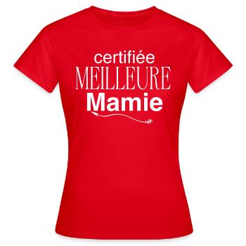 certifiée Meilleure Mamie - T-shirt Femme - rouge - Devant - AI Model Female 172 dark (172cm)